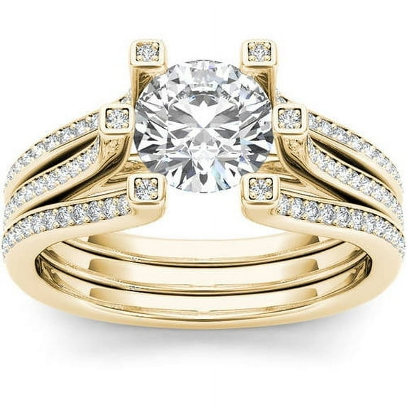 1-1/2 Carat T.W. Diamond Classic 14kt Yellow Gold Engagement Ring