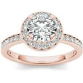 thumbnail image 1 of 1-1/2 Carat T.W. Diamond Single Halo 14kt Rose Gold Engagement Ring, 1 of 1
