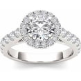 thumbnail image 1 of 1-1/2 Carat T.W. Diamond Single Halo Engagement Ring in 14kt White Gold, 1 of 1
