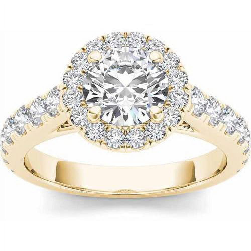 1-1/2 Carat T.W. Diamond Single Halo Engagement Ring in 14kt Yellow Gold