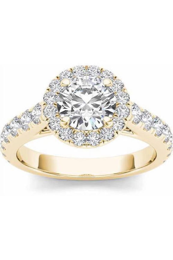 1-1/2 Carat T.W. Diamond Single Halo Engagement Ring in 14kt Yellow Gold
