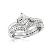 DIAMONICE 1 1/2 Carat T.W. White Cubic Zirconia Sterling Silver Ring