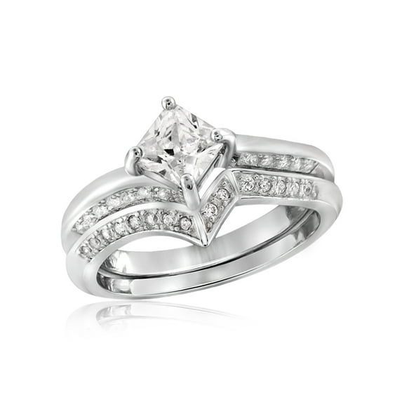 1 1/2 Carat T.W. White Cubic Zirconia Sterling Silver Ring