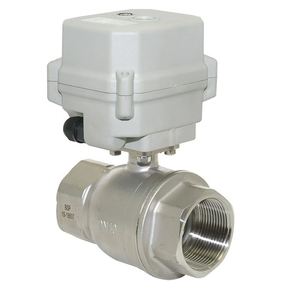 1 1/2" DN40 Five wires control Normally Closed Electric Ball Valve,DC12V Stainless Steels Motorized Ball Valve,With manual function