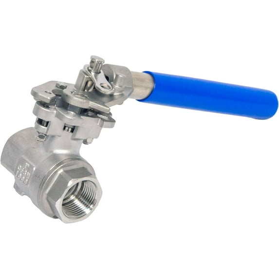 1-1/2" Deadman Handle SS316 Ball Valve FNPT Threaded End