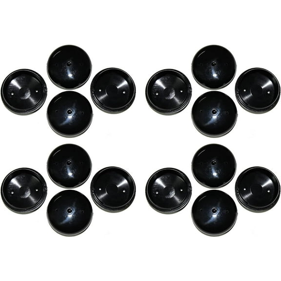 1-1/2" Deluxe Wrought Iron Patio Furniture Feet Glides and Outdoor Chair/Table Leg Floor Protectors Protecting Floor Surfaces from Scratches - Black Pack of 16