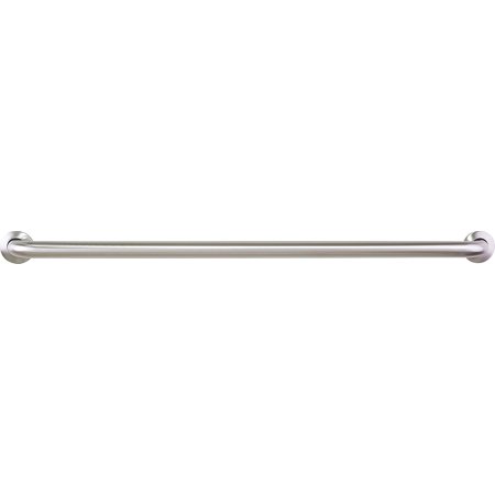 1-1/2'' Diameter, 18/8 Stainless Steel, 3'' Base Diameter, 1-1/2'' wall clearance. Concealed Mount. For persons up to 500 lbs. Installation Hardware and Instructions Included. Meets ADA