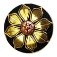 thumbnail image 1 of 1 1/2" Hilason Western Horse Concho Antique Gold And Copper With Black, 1 of 2
