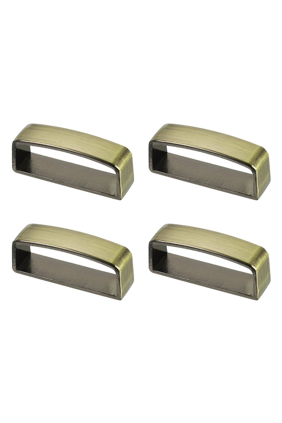 1-1/2 Inch 40mm Belt Loop Keepers, 4 Pcs Alloy Belt Strap Ring Men's Buckle for DIY Craft Belt Fixing, Copper Tone
