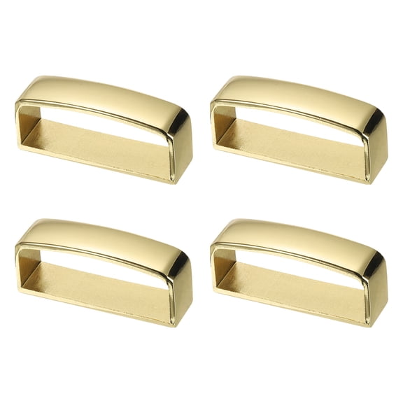 1-1/2 Inch 40mm Belt Loop Keepers, 4 Pcs Alloy Belt Strap Ring Men's Buckle for DIY Craft Belt Fixing, Gold Tone