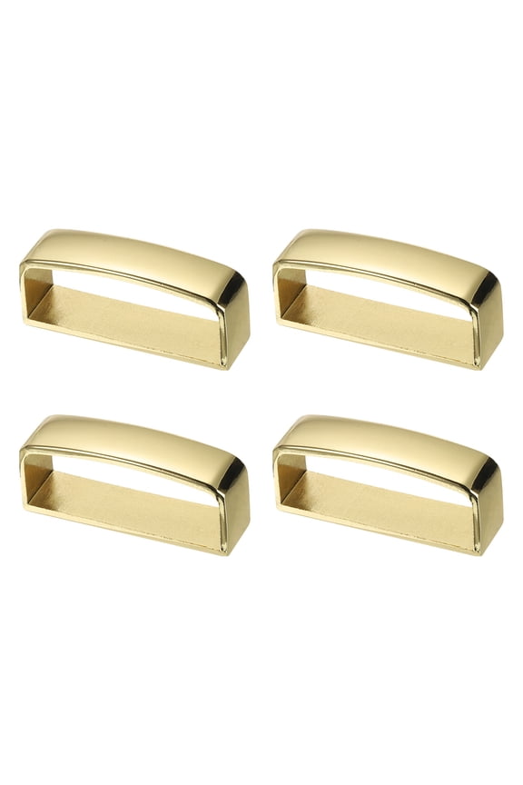 1-1/2 Inch 40mm Belt Loop Keepers, 4 Pcs Alloy Belt Strap Ring Men's Buckle for DIY Craft Belt Fixing, Gold Tone