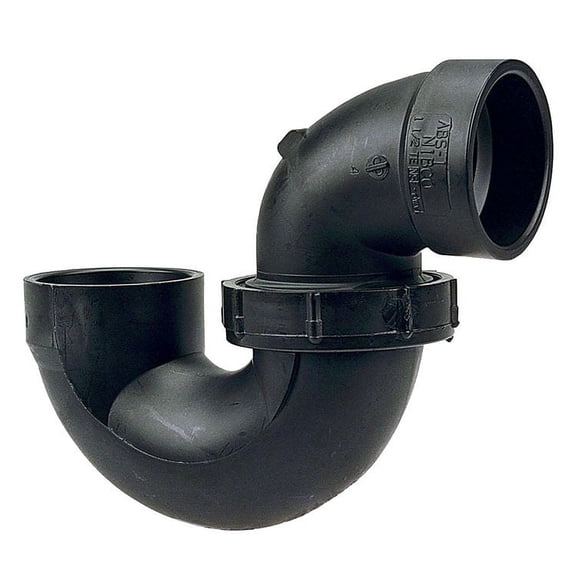 1-1/2 Inch ABS P-Trap Union, ABS Construction