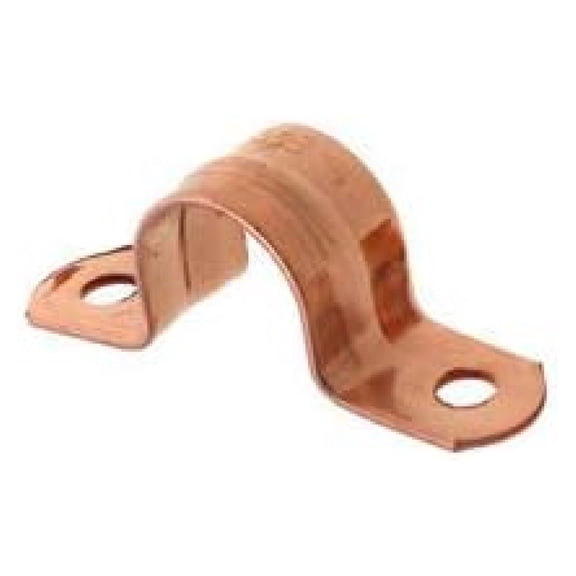 1-1/2 Inch Copper Pipe Strap, Two-Hole Clamp Mount (1-1/2", 100-Pack)
