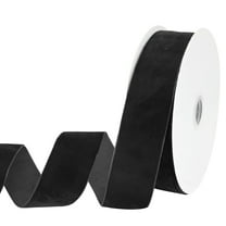 LoomJoyz 1-1/2 Inch Black Velvet Ribbon - 20 Yards Single Face Thin Ribbon for Gift Wrapping, Wedding Decor & DIY Hair Bows