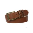 thumbnail image 1 of 1 1/2 Inch Genuine Leather Jean Belt With Rhinestone Loop Detail, 1 of 2