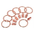 thumbnail image 1 of 1 1/2 Inch Metal Curtain Clip Rings in Rose Gold, Set of 20, 1 of 1