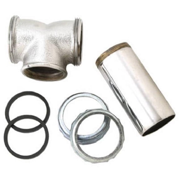 1-1/2-Inch O.D. Tube Slip Joint Kitchen Drain Center Outlet Tee & Tailpiece