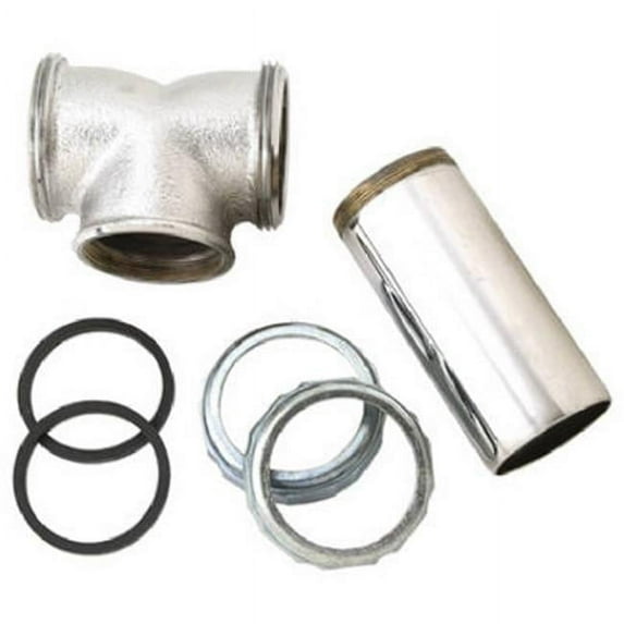 1-1/2-Inch O.D. Tube Slip Joint Kitchen Drain Center Outlet Tee & Tailpiece