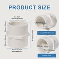 1-1/2 Inch PVC Female Thread Adapter White 2-Way Pipe Coupling ...
