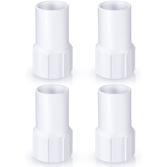 1-1/2 Inch Pool Vacuum Hose Cuff Swimming Pool Replacement Cuff Vacuum Hose Threaded Cuff Pool Cleaning Tools Accessories for Spiral Wound Vacuum Hose Repair Hose Ends Connect Vacuum Head (4 Pieces)