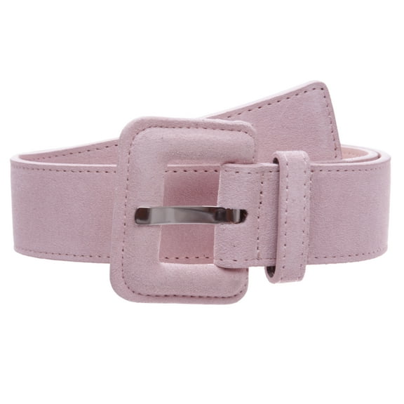 1 1/2" Inch Stitching-Edged Suede Leather Belt