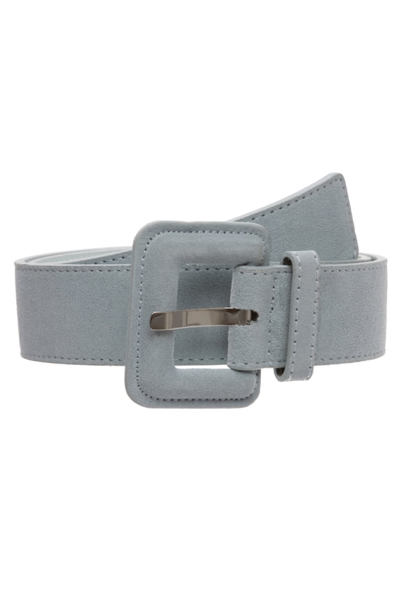 1 1/2" Inch Stitching-Edged Suede Leather Belt