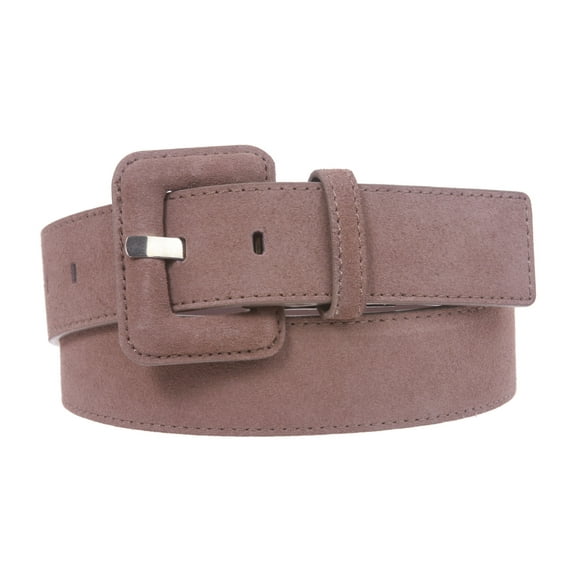 1 1/2" Inch Stitching-Edged Suede Leather Belt