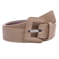 thumbnail image 1 of 1 1/2" Inch Stitching-Edged Suede Leather Belt, 1 of 4