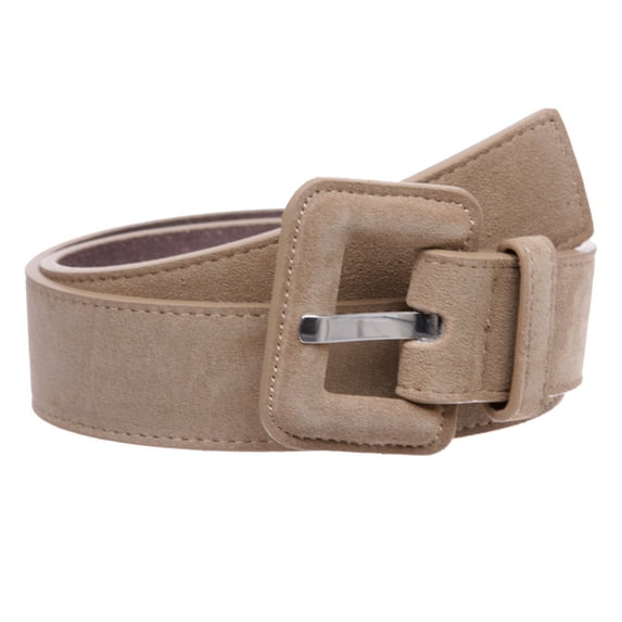 1 1/2" Inch Stitching-Edged Suede Leather Belt