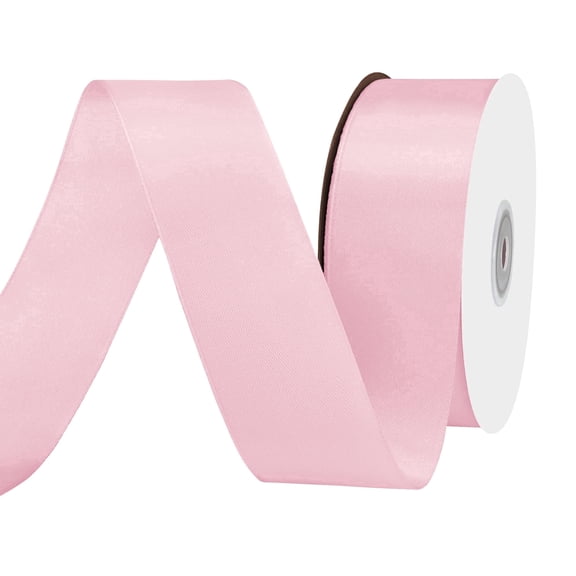 THEGLY 1-1/2 Inch x 100 Yard Light Pink Satin Ribbon – Perfect for Gift Wrapping, Crafts, Christmas, Hair Styling, Invitation Decor & More