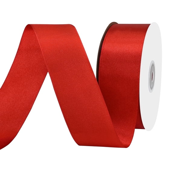 THEGLY 1.5 inch x 100 Yard Red Satin Ribbon Perfect for Gift Wrapping, Crafts, Christmas, Hair Styling, Invitation Decor & More