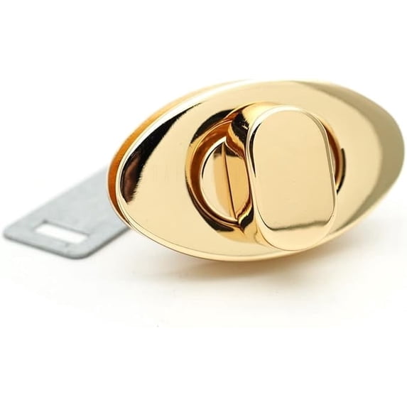 1 1/2 Inches Oval Turn Lock Clasp Purse Closure Twist Lock Bag Making Accessories L94 (Gold)