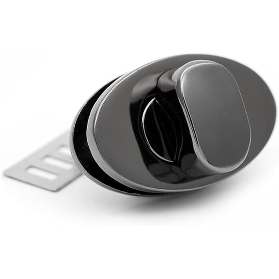 1 1/2 Inches Oval Turn Lock Clasp Purse Closure Twist Lock Bag Making Accessories L94 (Gunmetal Black)