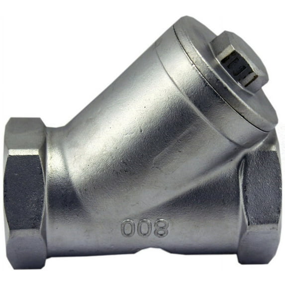 1-1/2" Inline Y Filter Fitting 200 Micron 80 Mesh 304 Stainless Steel Strainer, 2 Pack