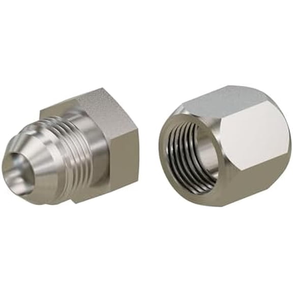 1-1/2" JIC 37 Cap & Plug Kit Dash #24 | Hydraulic Hose, Tube & Pipe Fitting | Heavy-Duty Steel JIC Cap & Plug Set for Hydraulic Line Protection | Reusable 37 Flare Fittings$$Plumbing & HVAC