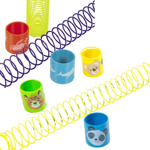 1 1/2" Mini Animal Plastic Magic Spring Assortment 24 Pc.