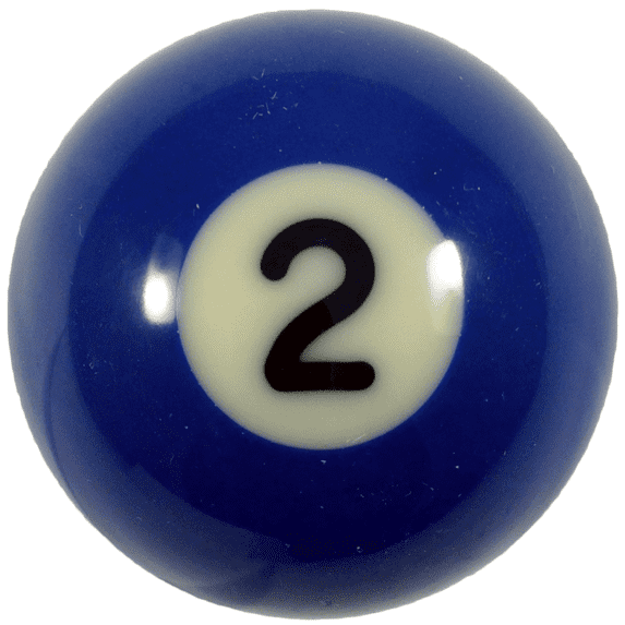1-1/2" Mini Pool Ball Individual Replacement - #2 Ball