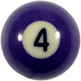 thumbnail image 1 of 1-1/2" Mini Pool Ball Individual Replacement - #4 Ball, 1 of 1