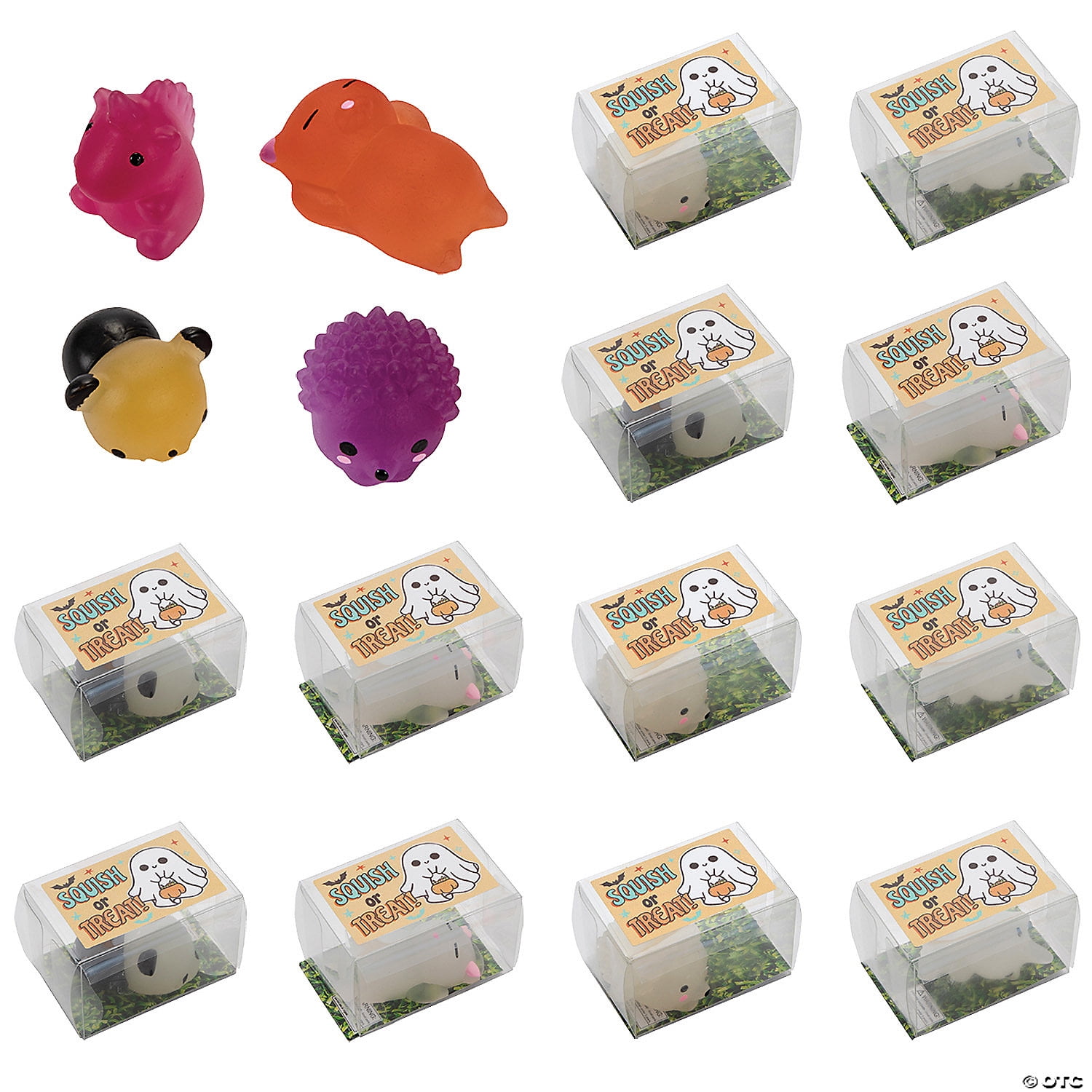 1 1/2" Mini Sunlight-Change Mochi Squishies with Handout Card for 12
