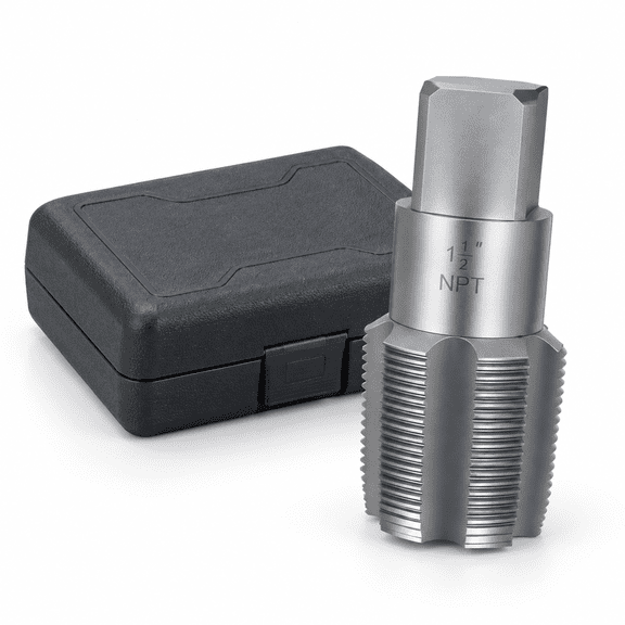 1-1/2" NPT Pipe Threading Tap, Carbon Steel Re-threading Tool for Pipe Repair