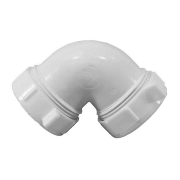 Jones Stephens P37490 90E PVC Elbow Double Slip Fitting - 1.5 in.