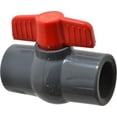 thumbnail image 1 of 1-1/2" Pipe, Full Port, PVC Miniature Ball Valve, 1 of 1