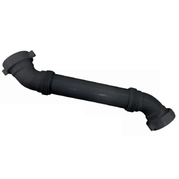 1-1/2" Plastic Offset Trap Black W/ Nut And Washers For Kitchen Sink