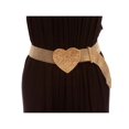 thumbnail image 1 of 1 1/2" Rhinestone Encrusted Heart Mesh Metal Ball Chain Belt, 1 of 2
