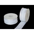 thumbnail image 1 of 1-1/2" Satin Edge Organza Ribbon White with Silver Lines 25 Yards, 1 of 1