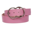 thumbnail image 1 of 1 1/2" Snap On Round Double Circle O-Ring Buckle With Leather Belt, 1 of 2