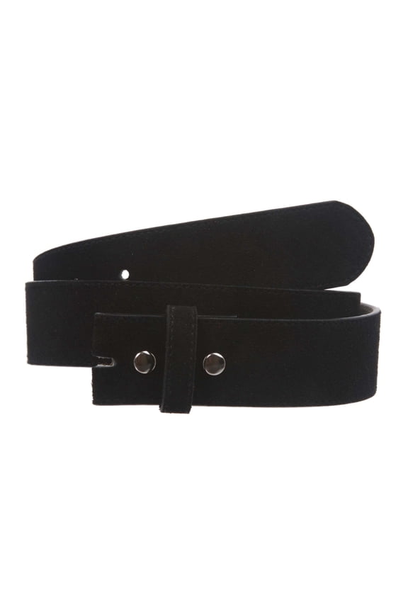 1 1/2" Snap On Suede Leather Belt Strap