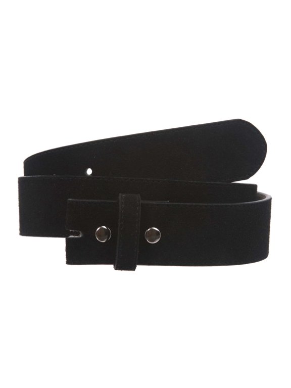 1 1/2" Snap On Suede Leather Belt Strap