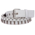 thumbnail image 1 of 1 1/2" Snap on Bullet Hardware Stitching-edged Camouflage Canvas Studded Belt, 1 of 4