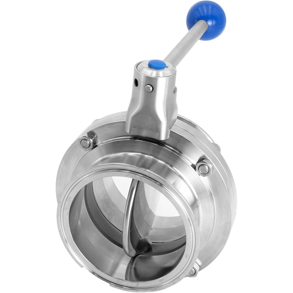 1-1/2" Stainless Steel Sanitary Clamp Butterfly Valve with Pull Handle